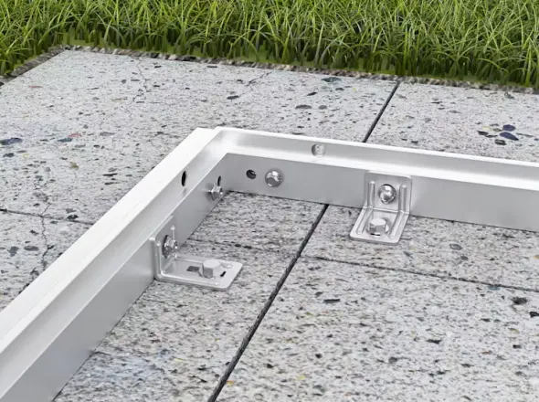 Beépített alumínium padlókeret